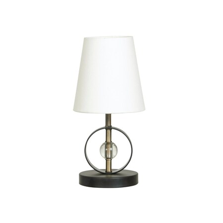 Bryson  Mini 4 Ring And Crystal Blackantique Brass Accent Lamp